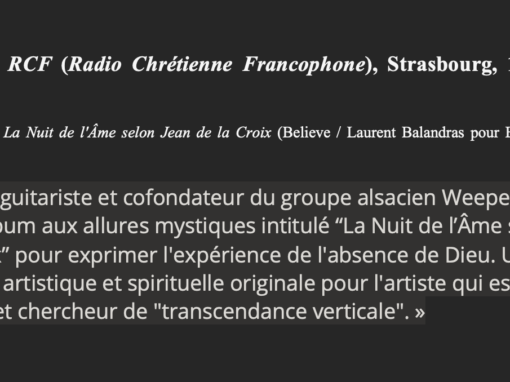 Rédaction, RCF (Radio Chrétienne Francophone), Strasbourg, 12 décembre 2025.